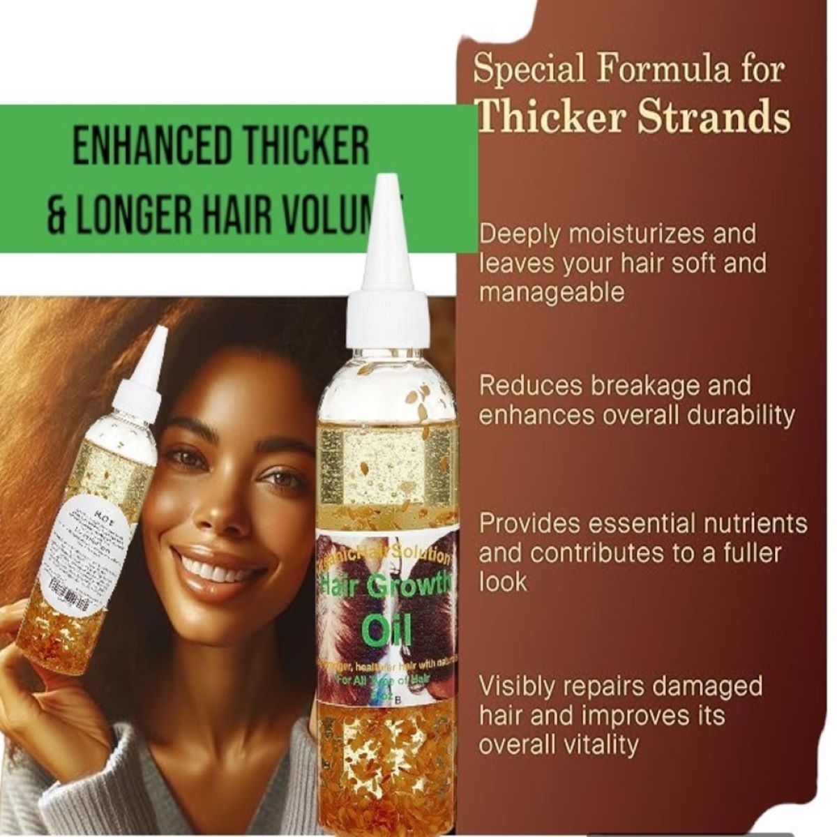 Organic HAIR GROWTH OIL-SHAMPOO-CONDITIONER For All Hair Types, All Hair types ( Pack 3 )